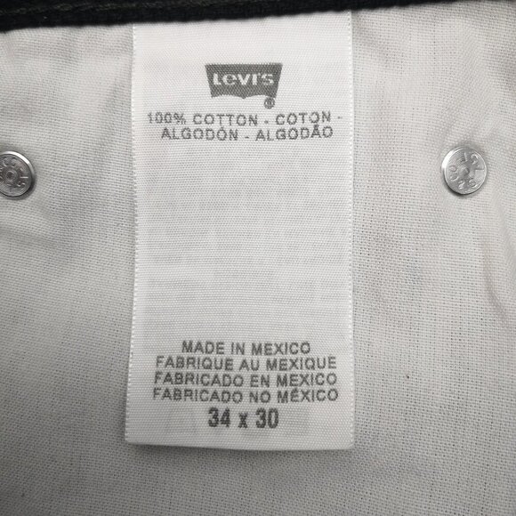 Levi's 550 Men's Size 34/30 Black Zipper & Button Closure Relaxed Fit Jeans - Picture 4 of 14